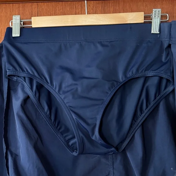 Lands’ End Navy Blue Skirt/Swimming Bottom with Button Detail. Sz 8. - Picture 5 of 6